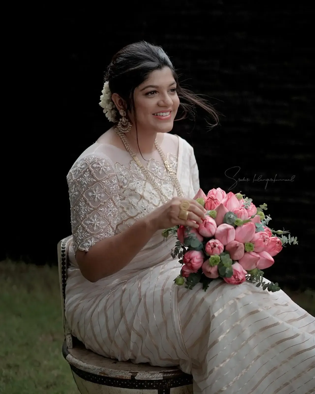 Indian Actress Aparna Balamurali Pics in Traditional White Saree